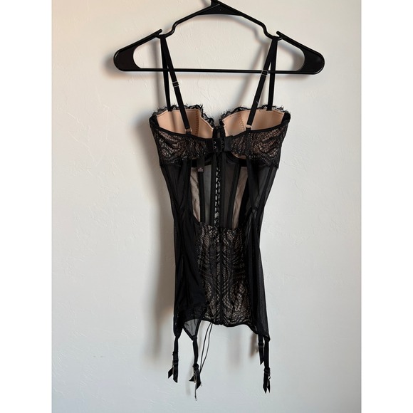 Victorias Secret Lace Mesh Garter Corset Bustier Romantic Sexy Grunge Fairycore - Picture 6 of 9